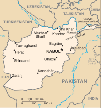 Carte de l'Afghantiatan Carte de l'Afghantiatan