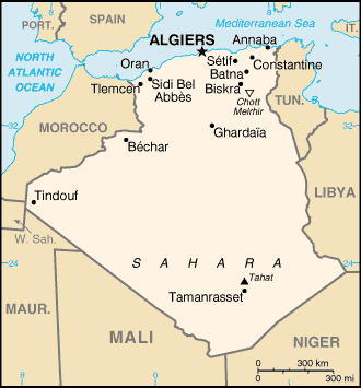 Carte de l'Algérie Carte de l'Algérie