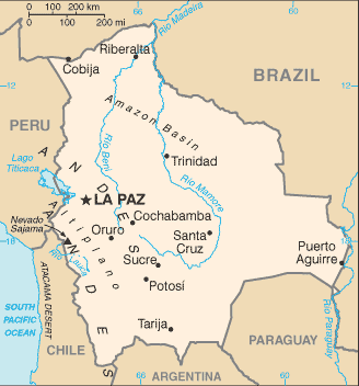Carte de la Bolivie