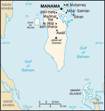 Carte du Bahreïn Carte du Bahreïn