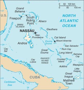 Carte des Bahamas