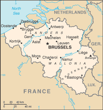 Carte de la Belgique Carte de la Belgique