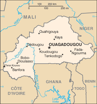 Carte du Burkina Faso Carte du Burkina Faso