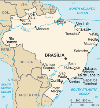 Carte du Br&eacute;sil