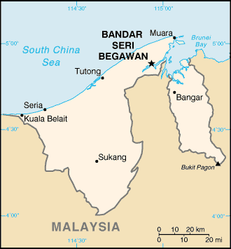 Carte du Brunei
