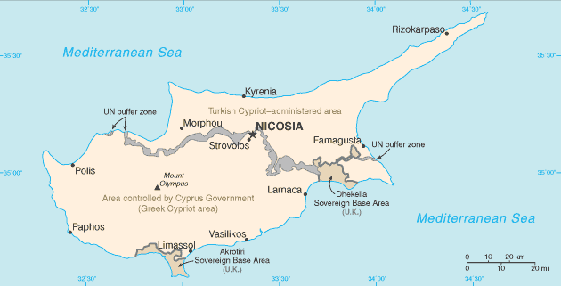 Carte de Chypre Carte de Chypre
