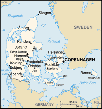 Carte du Danemark Carte du Danemark