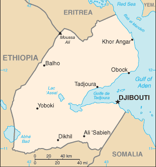 Carte de Djibouti Carte de Djibouti