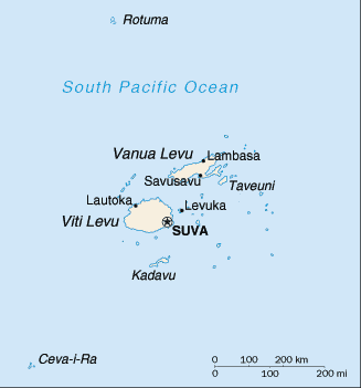 Carte des îles Fidji Carte des îles Fidji