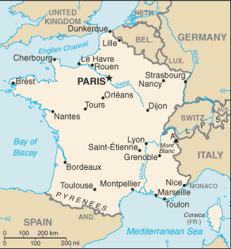 Carte de la France