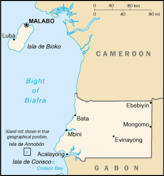 Carte de la Guinée Équatoriale Carte de la Guinée Équatoriale