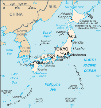 Carte du Japon