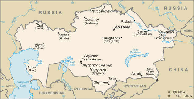 Carte du Kazakhstan Carte du Kazakhstan