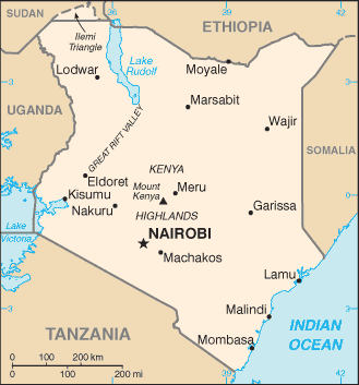 Carte du Kenya Carte du Kenya