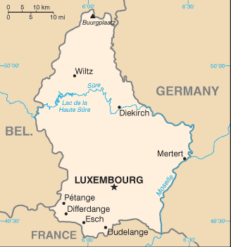 Carte du Luxembourg Carte du Luxembourg