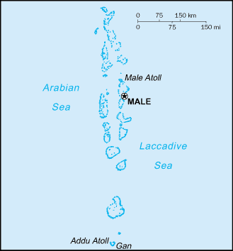 Carte des Maldives Carte des Maldives
