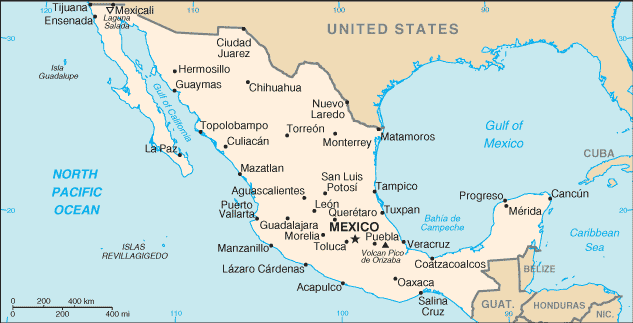 Carte du Mexique