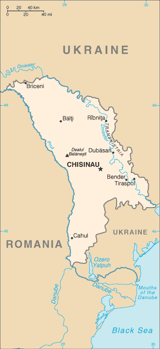 Carte de la Moldavie Carte de la Moldavie