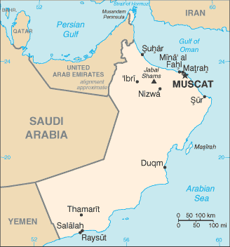 Carte de Oman Carte de Oman
