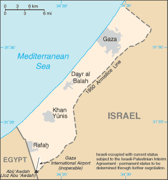 Carte de la Bande de Gaza Carte de la Bande de Gaza
