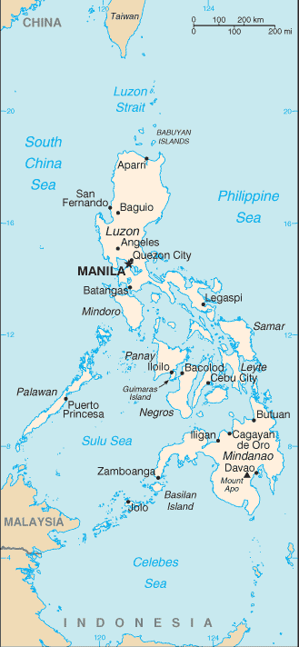 Carte des Philippines Carte des Philippines