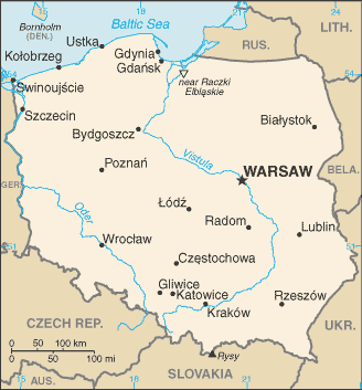 Carte de la Pologne Carte de la Pologne