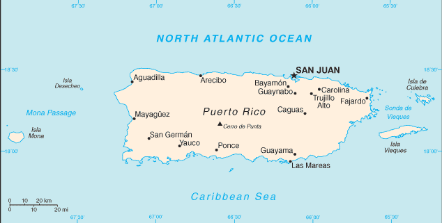Carte de Porto Rico