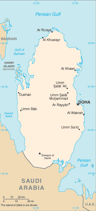Carte du Qatar Carte du Qatar