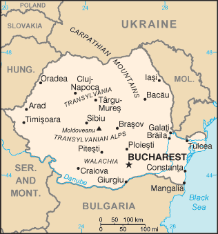 Carte de la Roumanie Carte de la Roumanie