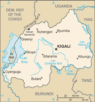 Carte du Rwanda Carte du Rwanda