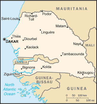 Carte du Sénégal Carte du Sénégal