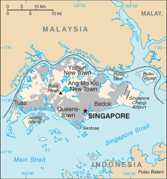 Carte de Singapour Carte de Singapou