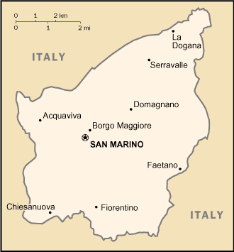 Carte de San Marino Carte de San Marino