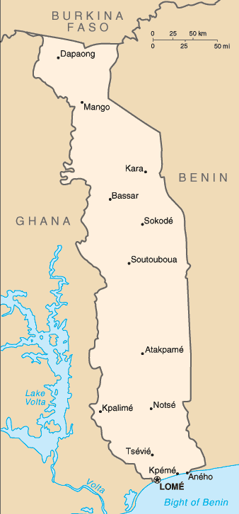Carte du Togo Carte du Togo