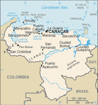 Carte du Vénézuela Carte du Vénézuela